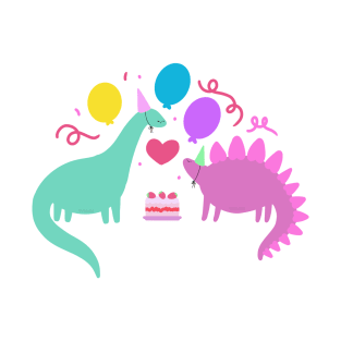 Dinosaurs Having a Party T-Shirt