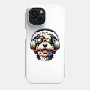 Lowchen Smiling DJ Grooves to Bold Beats Phone Case