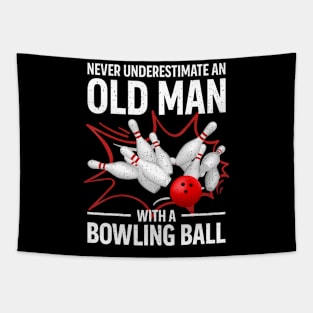 Cute Bowling Women Men Grandpa Bowler Team Bowlin Lane Spare Tapestry