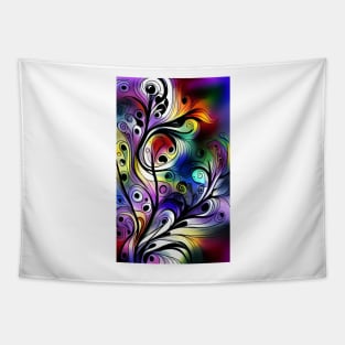 Flower Silhouette Tapestry