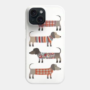 Sausage Dogs in Sweaters Phone Case