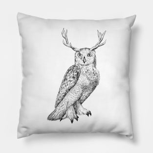 Great horned owl Pillow