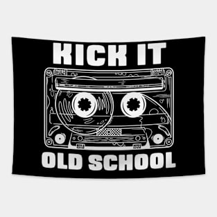 Kick It Old School // Retro Audio Cassette Tape Tapestry