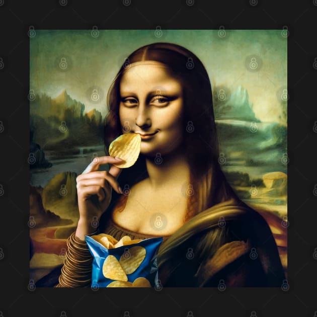 Mona Lisa Potato Chip Delight: National Potato Chip Day by Edd Paint Something