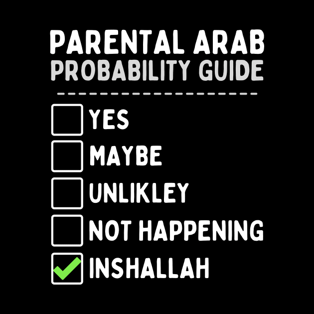 Arab Parents Probability Guide by Fish Fish Designs