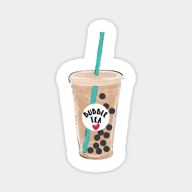 Bubble tea booba Magnet by snowshade