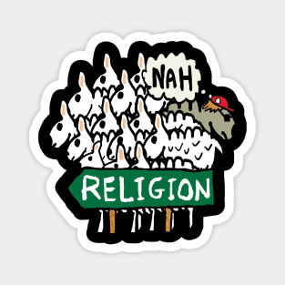 Anti Religion Atheist Sheep Magnet