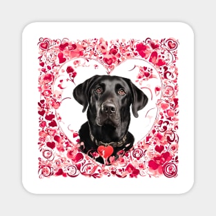 Labrador Retriever Be Mine Valentine Magnet