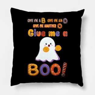 Cute Halloween Cheerleader Ghost with pompoms Pillow