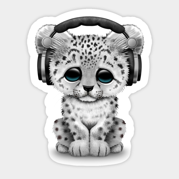 Print Snow Leopard Sticker