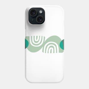 blue green grey abstract design Phone Case