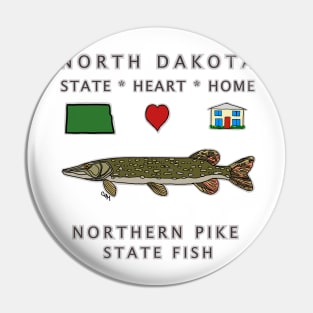 North Dakota - Northern Pike - State, Heart, Home - state symbols Pin