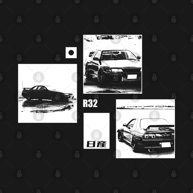 NISSAN SKYLINE GT-R R32 Black 'N White Archive (Black Version) by Cero