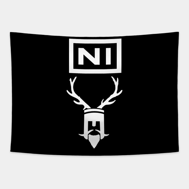 Knights Who Say Ni (White) Tapestry by Colonel JD McShiteBurger