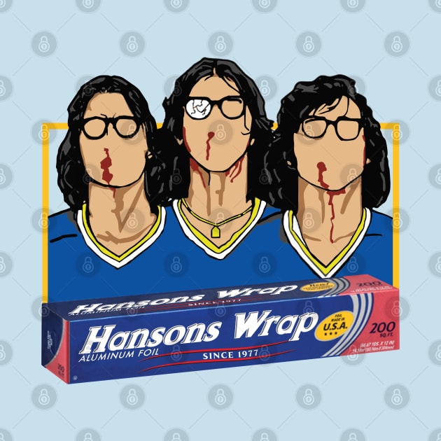 Hanson Brothers Hockey Slapshot Aluminum Foil by Alema Art