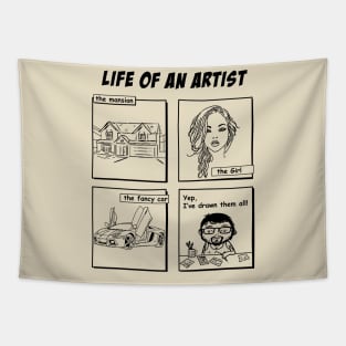 Life of an Artist Tapestry