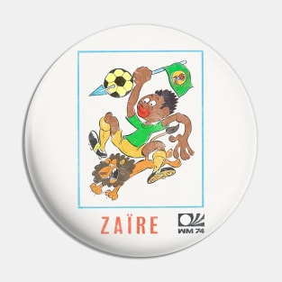 Zaire / 70s Football Retro Fan Design Pin