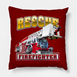 Cartoon Fire Truck Pillow