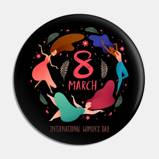 International Women's Day Shirt March 8 Pin by grendelfly73