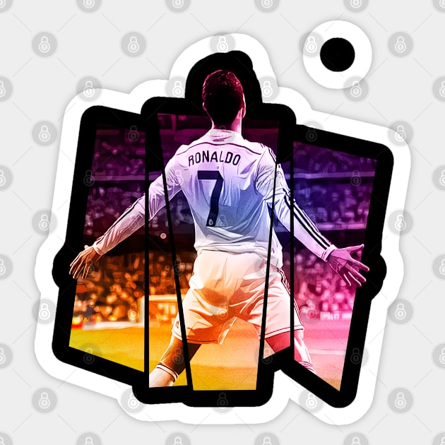 Cristiano Ronaldo Celebration Sticker Sticker for Sale by Football Tee