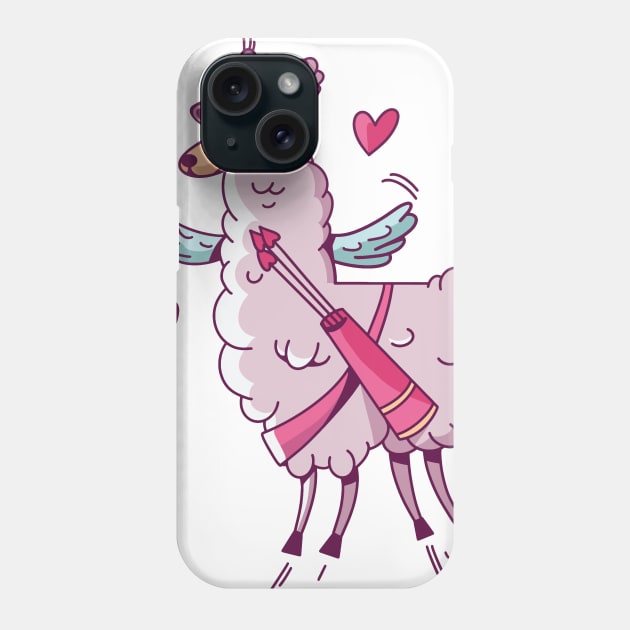 Valentines LLama Costume Cute Valentine's Day Themed Kids Phone Case by barranshirts