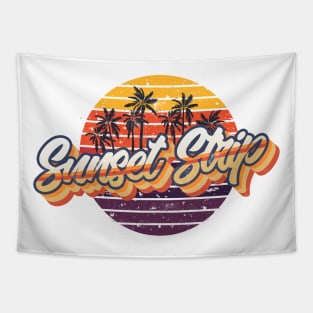 Retro Sunset Strip Tapestry