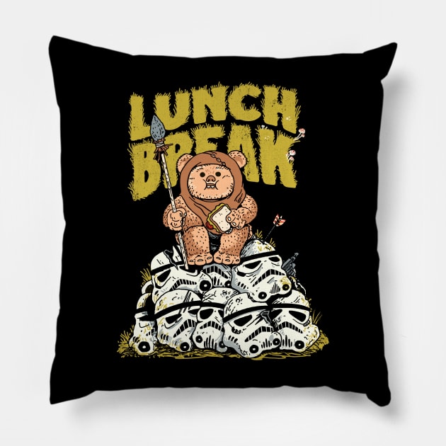 Lunch break Pillow by ppmid