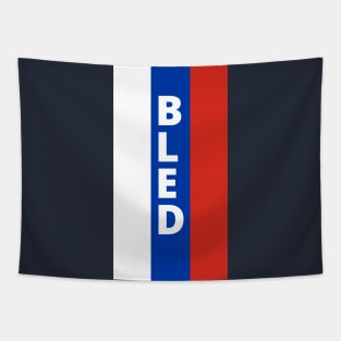 Bled City in Slovenian Flag Colors Vertical Tapestry