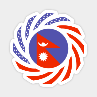 Nepalese American Multinational Patriot Flag Magnet