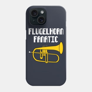 Flugelhorn Fanatic White Text Phone Case