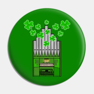 St Patrick's Day 2022 Church Organ Organist Funny Pin