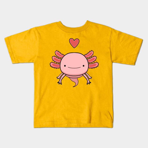 Axolotl Love Heart Drawing Cute Axolotl Kids T Shirt Teepublic