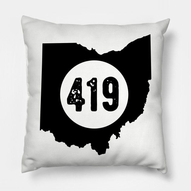 419 Area Code Ohio Pillow by OHYes