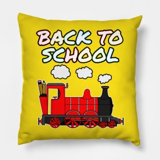 Back To School Steam Train (Red) Pillow
