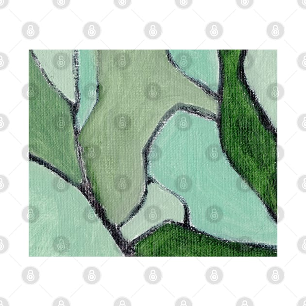 Mint Green Abstract Art by Go Abstract Art