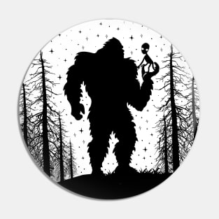 Bigfoot Alien Pin