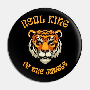 real king of the jungle tiger design Pin