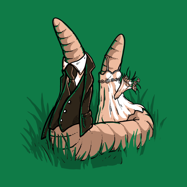 Disover Worm wedding - Worm - T-Shirt