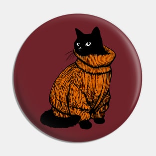 Sweater Weather Meeeow Pin