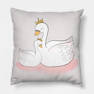 Mama n Daughter Swan Pillow