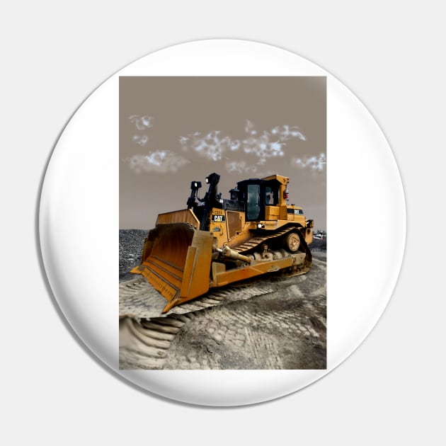 Bulldozer Pin by GalartCreations