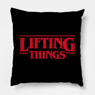 Lifting Things funny gym weightlifting workout Pillow