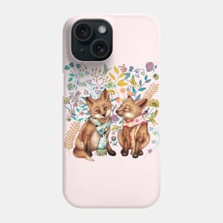 Whimsical Forest Foxes Phone Case