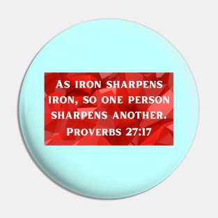 Bible Verse Proverbs 27:17 Pin