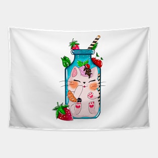 Cat in Bottle Tapestry