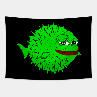 Pufferfish Pepe Blowfish Tapestry