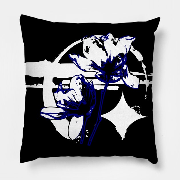 Moon Flower Pillow by MysticMoonVibes