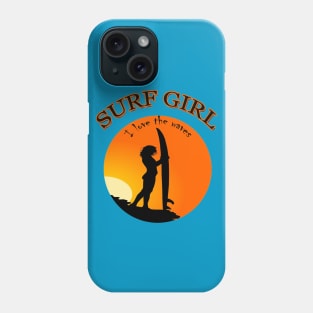 Surf girl t-shirt Phone Case