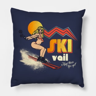 Ski Vail 70s/80s Retro Souvenir Style Skiing Pillow