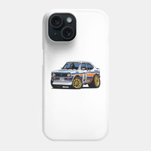 cartoon drawings of Ford Escort MK2 rally car Phone Case